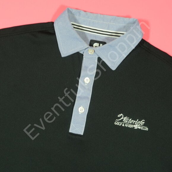FootJoy Other - Footjoy Polo Shirt Mens M Black Waterlefe Golf River Club Mesh Performance
